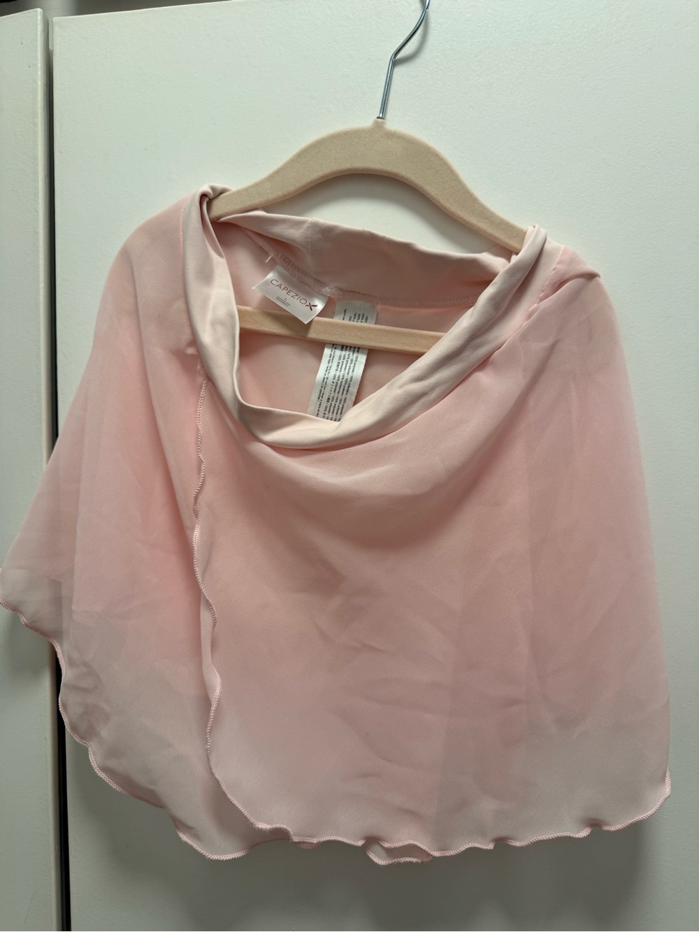 Capezio Light Pink Chiffon Dance Skirt L Girls Pull On